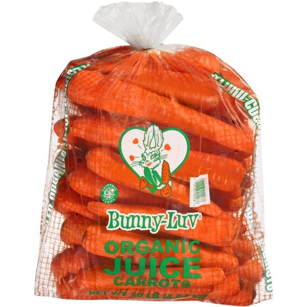 slide 1 of 1, Grimmway Farms Bunny Luv Organic Juice Carrots, 10 lb