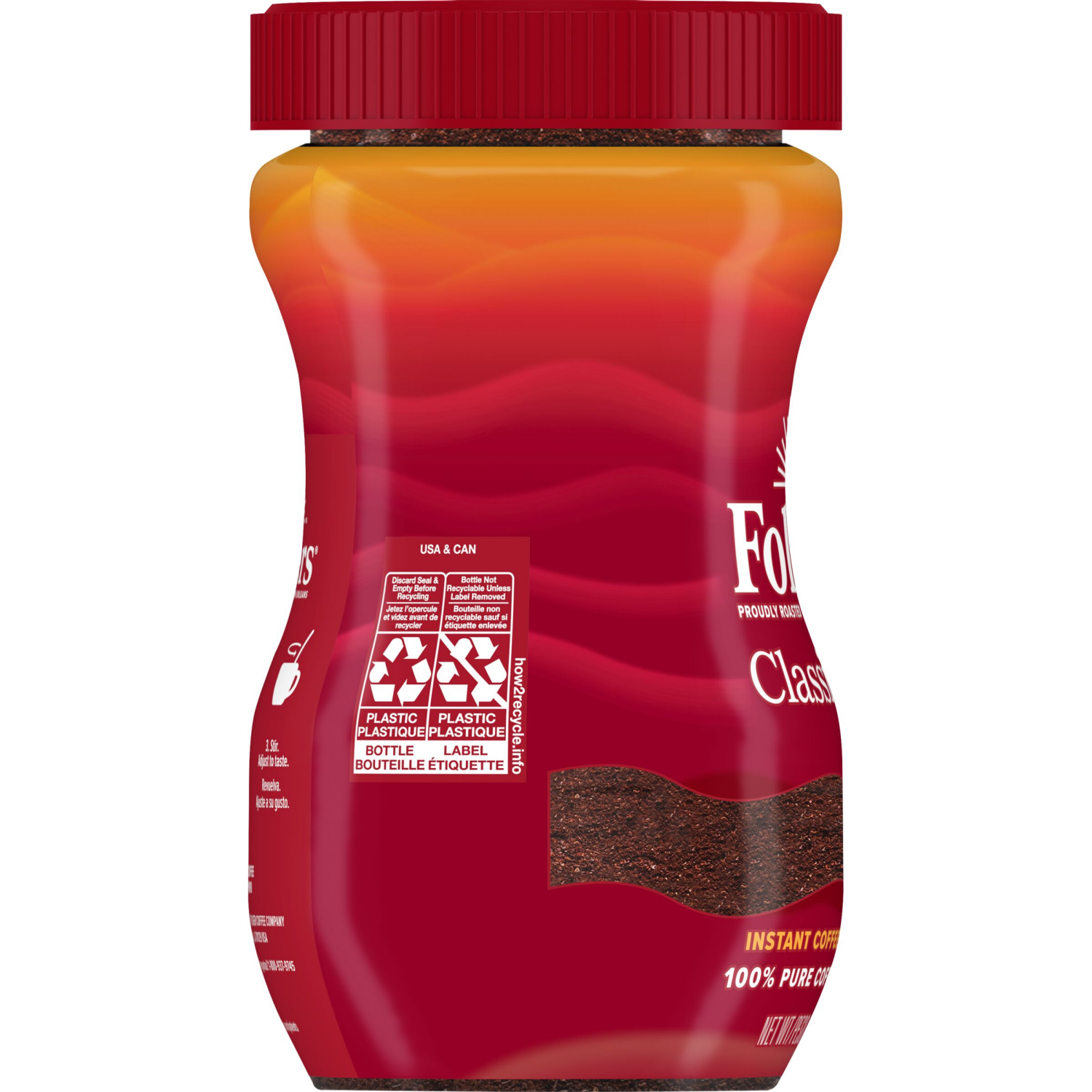 slide 2 of 6, Folgers Classic Roast Instant Coffee, 12 oz