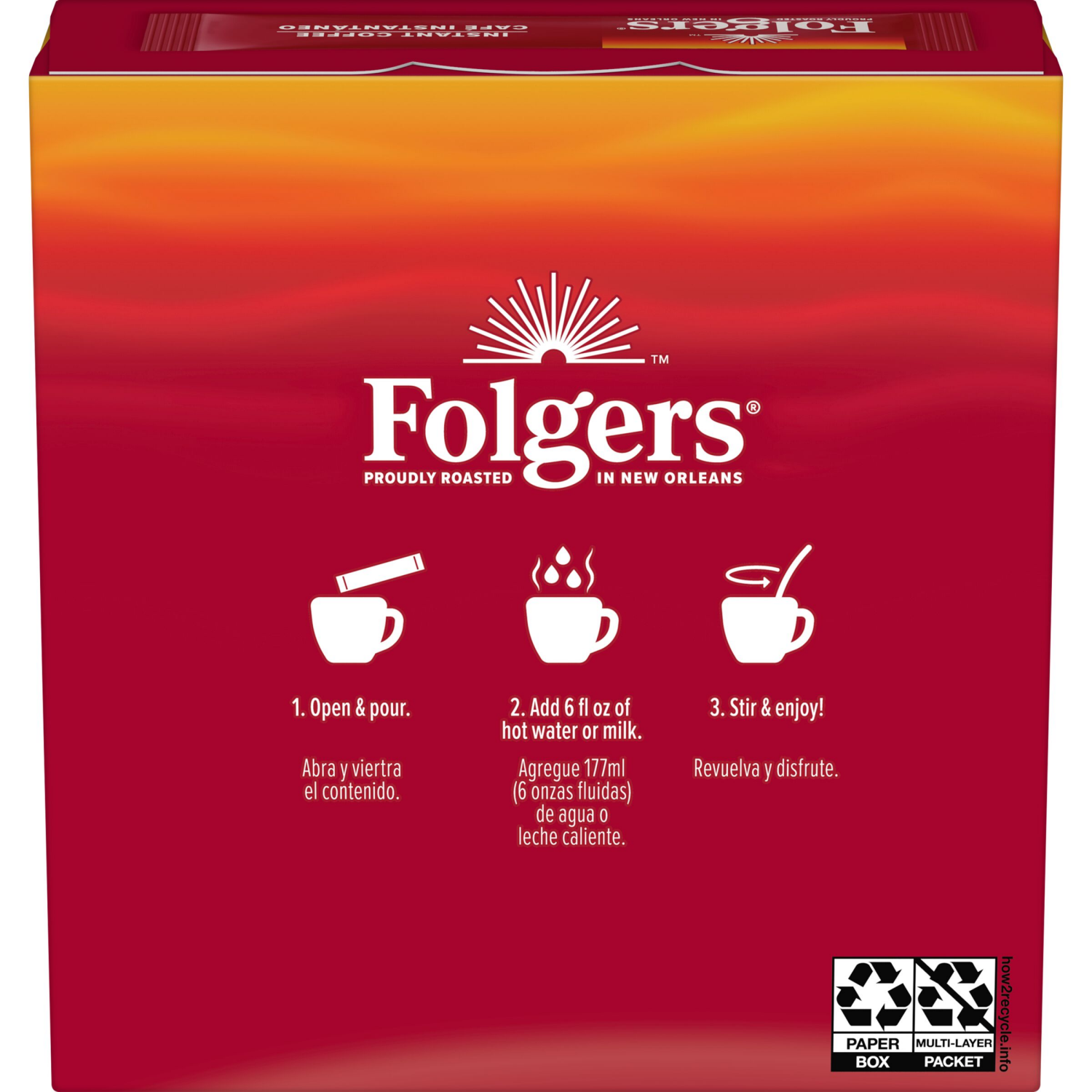 slide 5 of 5, Folgers Classic Roast Instant Coffee, Single Serving Packets, 24-Count, 24 ct
