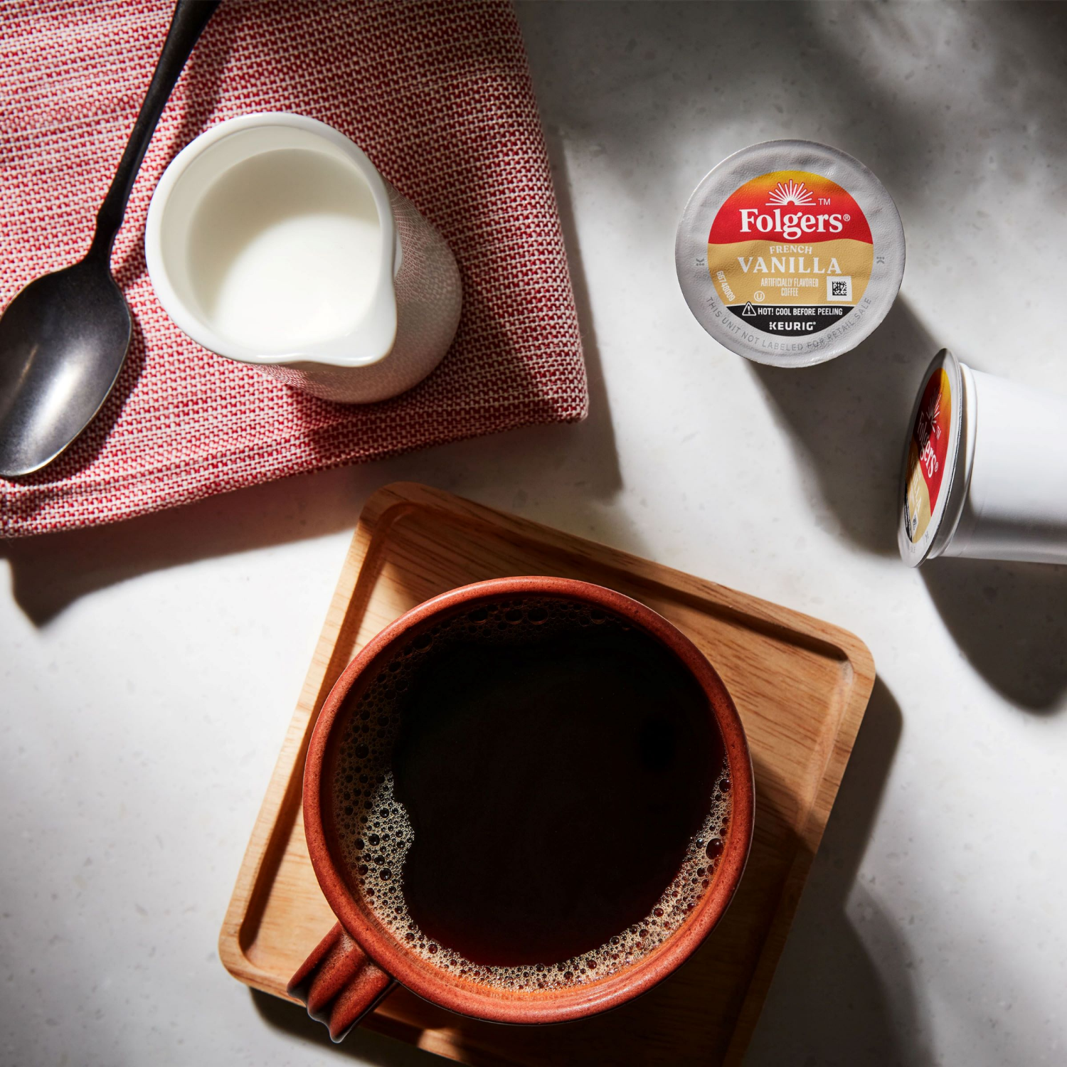 slide 3 of 6, Folgers French Vanilla Coffee 10 - 0.31 oz K-Cup Pods, 10 ct