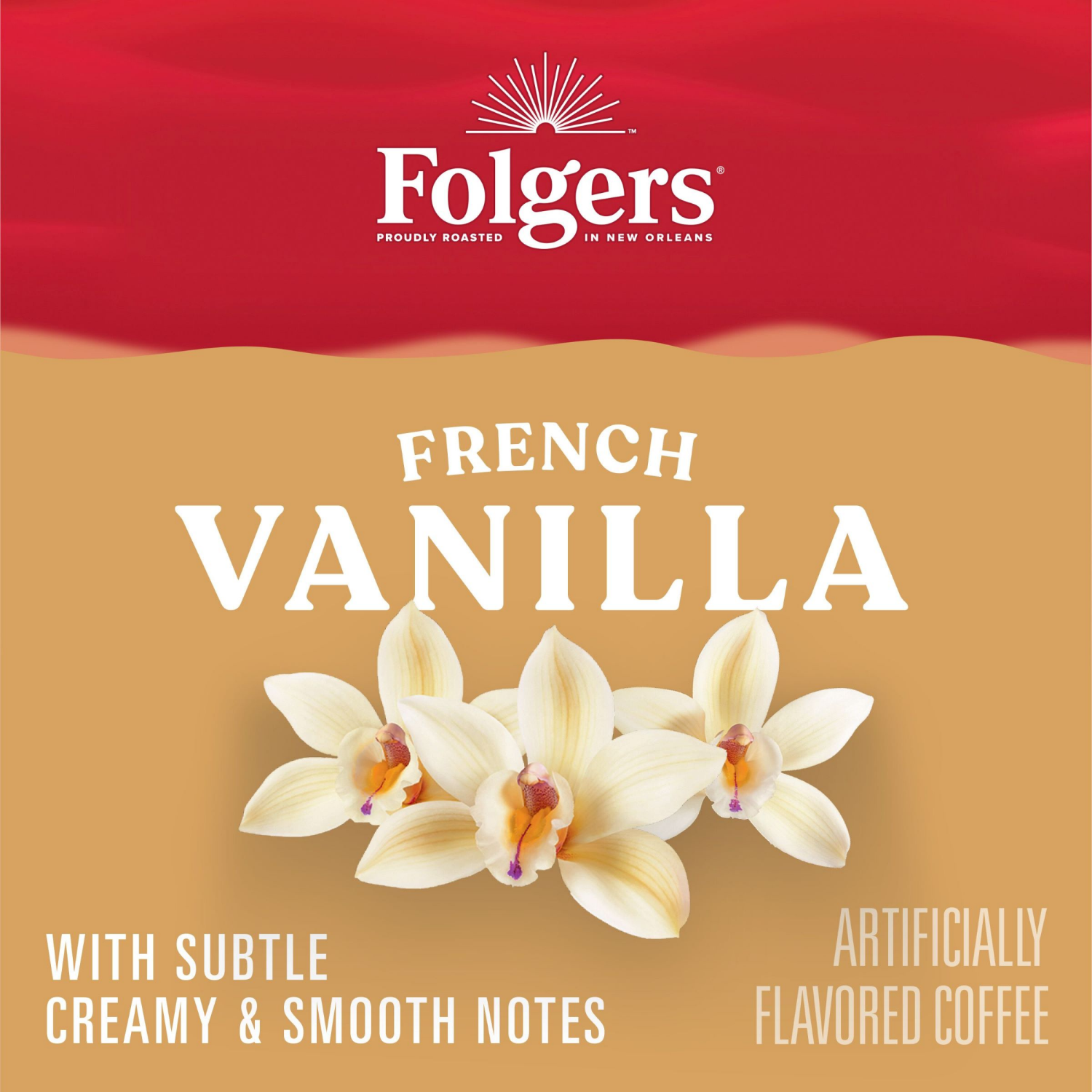 slide 6 of 6, Folgers French Vanilla Coffee 10 - 0.31 oz K-Cup Pods, 10 ct