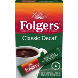 Folgers Inst Coff Clsc Decaf Single Serv - 6 ct