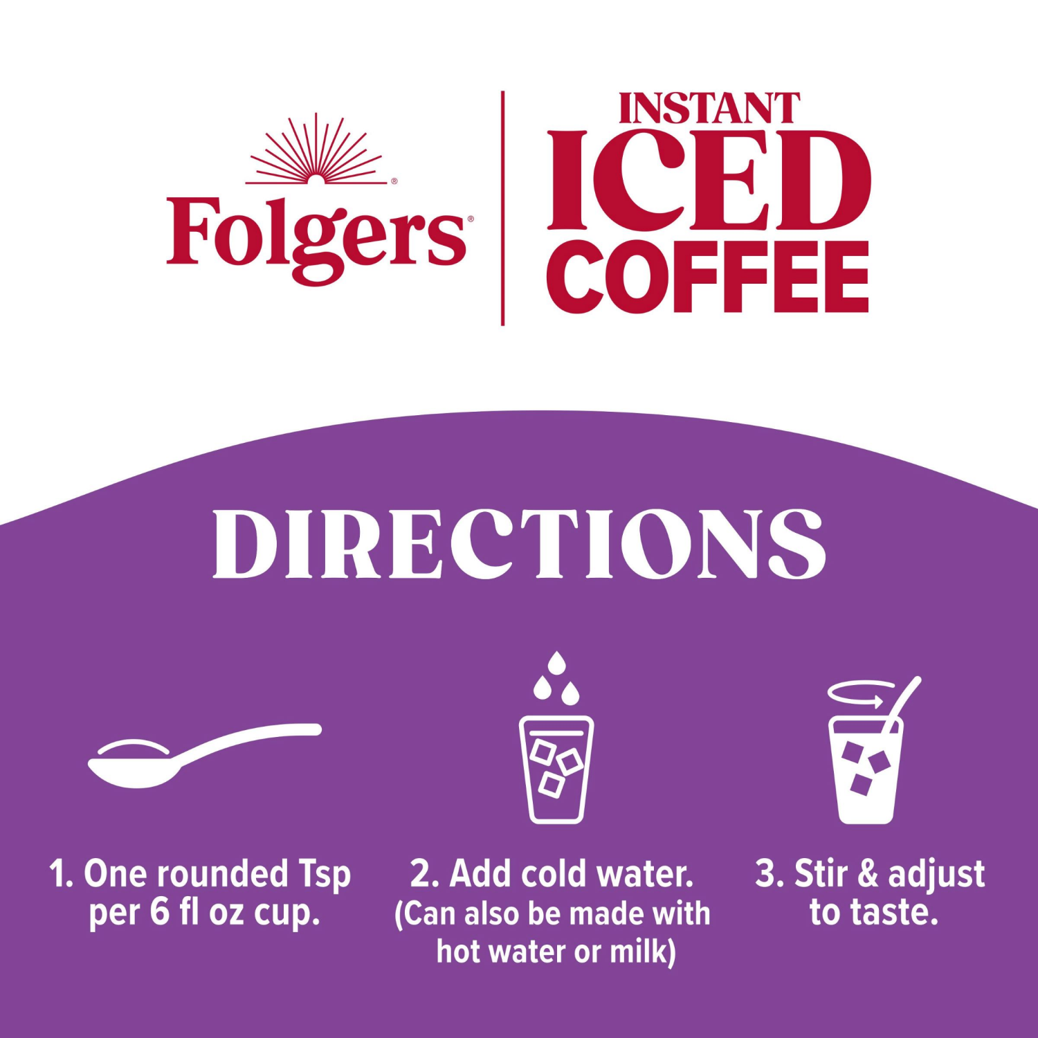 slide 7 of 7, Folgers Instant Iced Coffee, 7-Ounce Jar, 7 oz