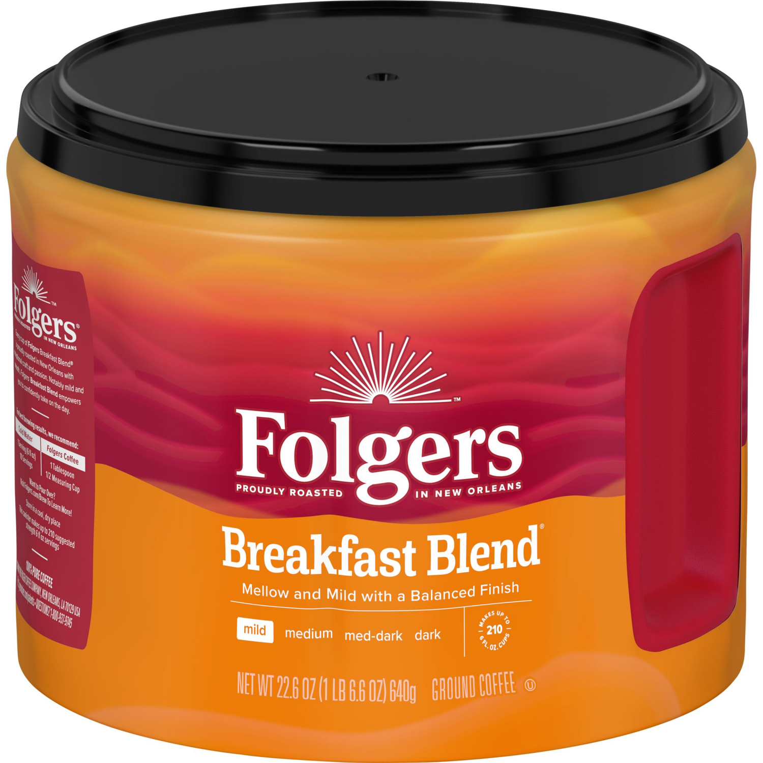 slide 1 of 6, Folgers Coffee, Breakfast Blend, 22.6 oz
