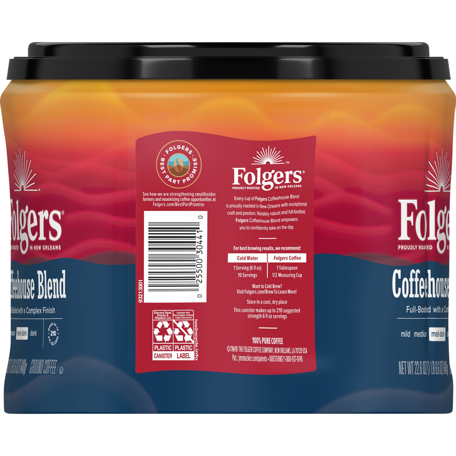 slide 5 of 5, Folgers Coffee, Coffeehouse Blend, 22.6 oz