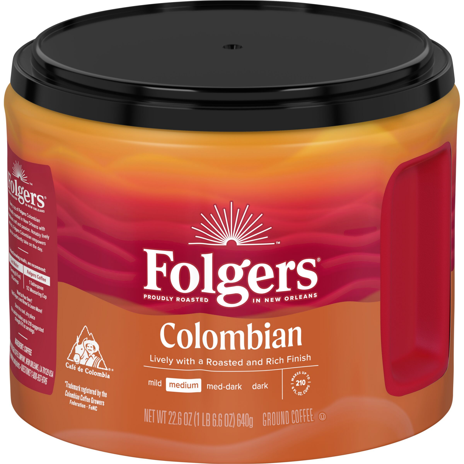slide 1 of 6, Folgers Coffee, Colombian, 22.6 oz