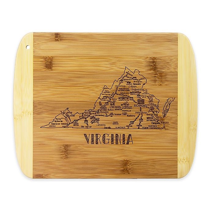 slide 1 of 1, Totally Bamboo Virginia Slice of Life Cutting Board, 