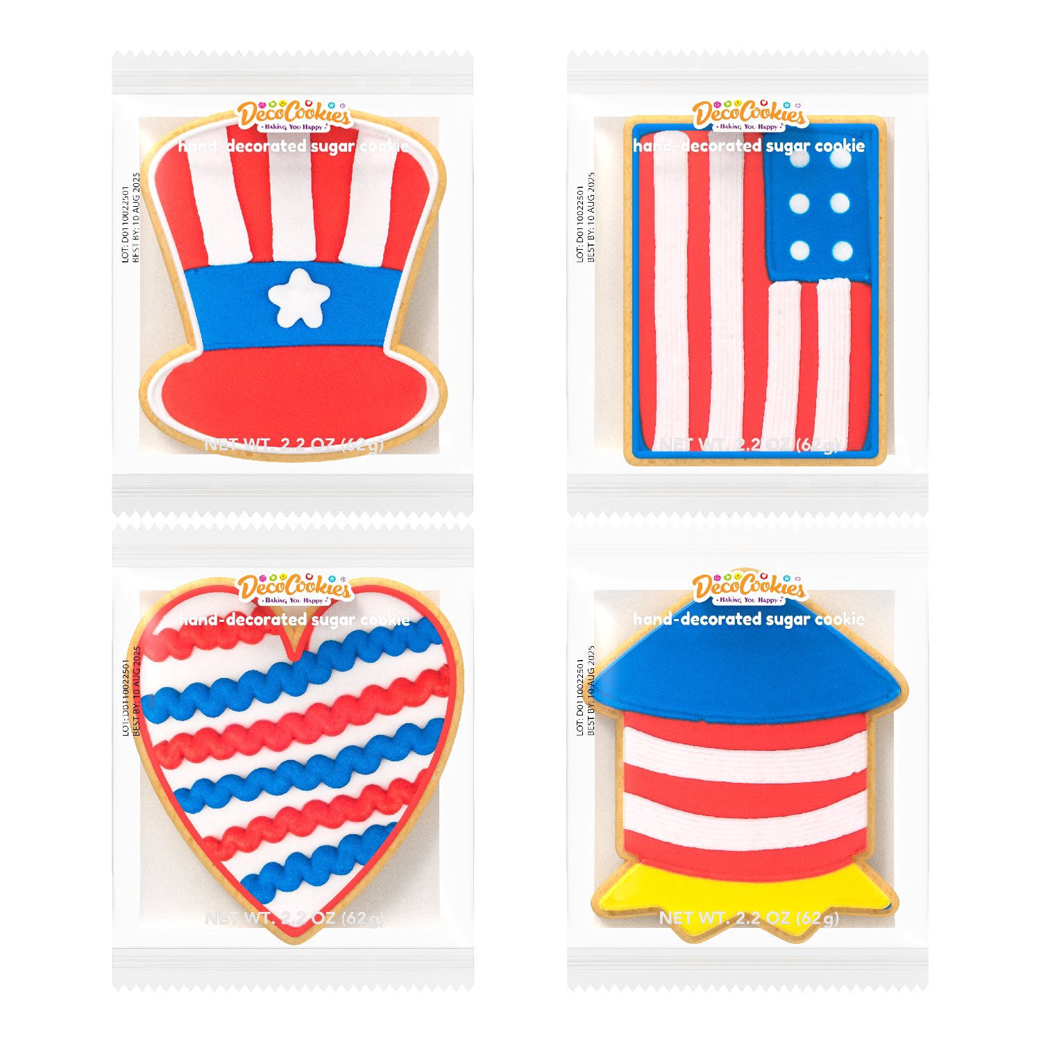 slide 1 of 1, decocookies Dia de Los Muertos Blue, 2.3 oz