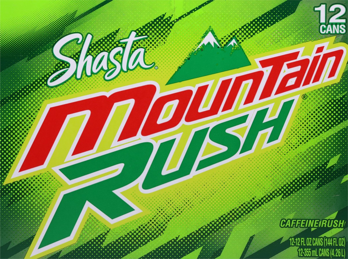 slide 4 of 9, Shasta Mountain Rush Soda 12 - 12 fl oz Cans, 12 ct