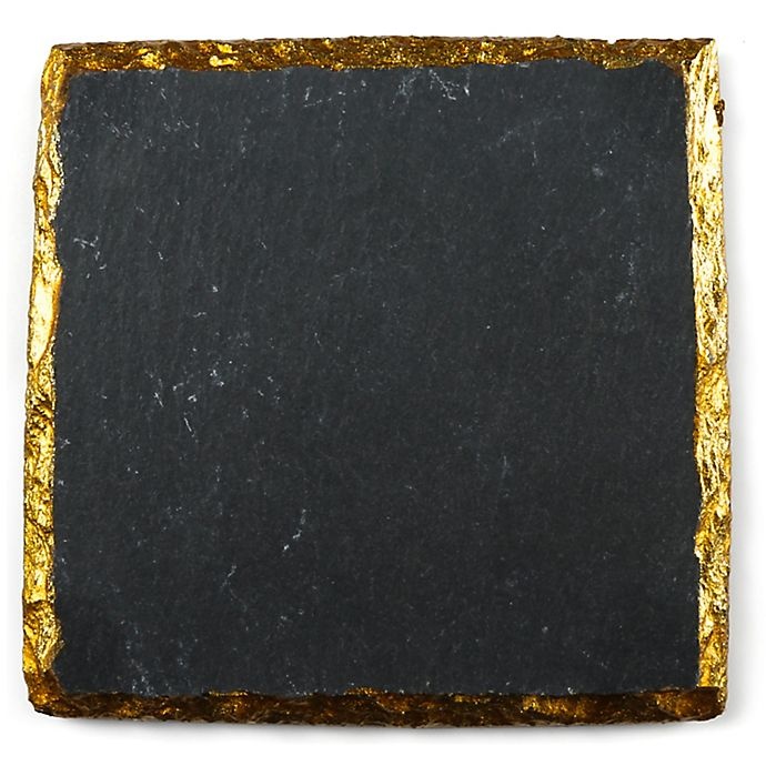 slide 1 of 1, Thirstystone Slate Gold Painted Edge Coaster, 1 ct