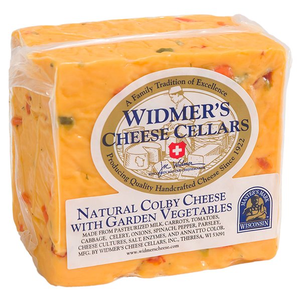 slide 1 of 1, Widmer's Cheese Cellars Colby Cheese With Garden Vegetables, per lb