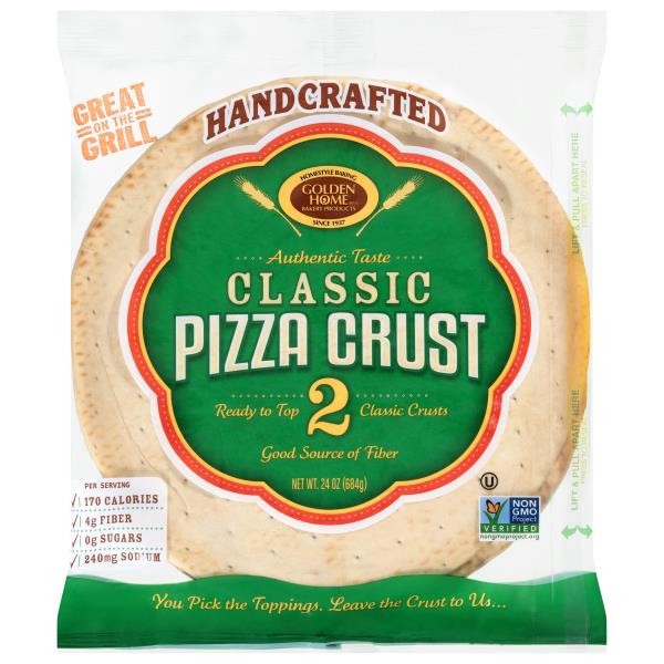 slide 1 of 1, Golden Home Bakery Products Classic Pizza Crust, 24 oz