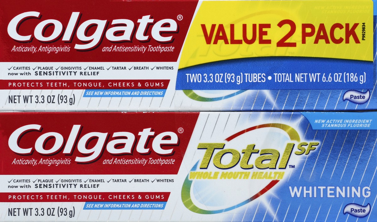 slide 5 of 6, Colgate Toothpaste, Whitening, Paste, Value 2 Pack, 2 ct