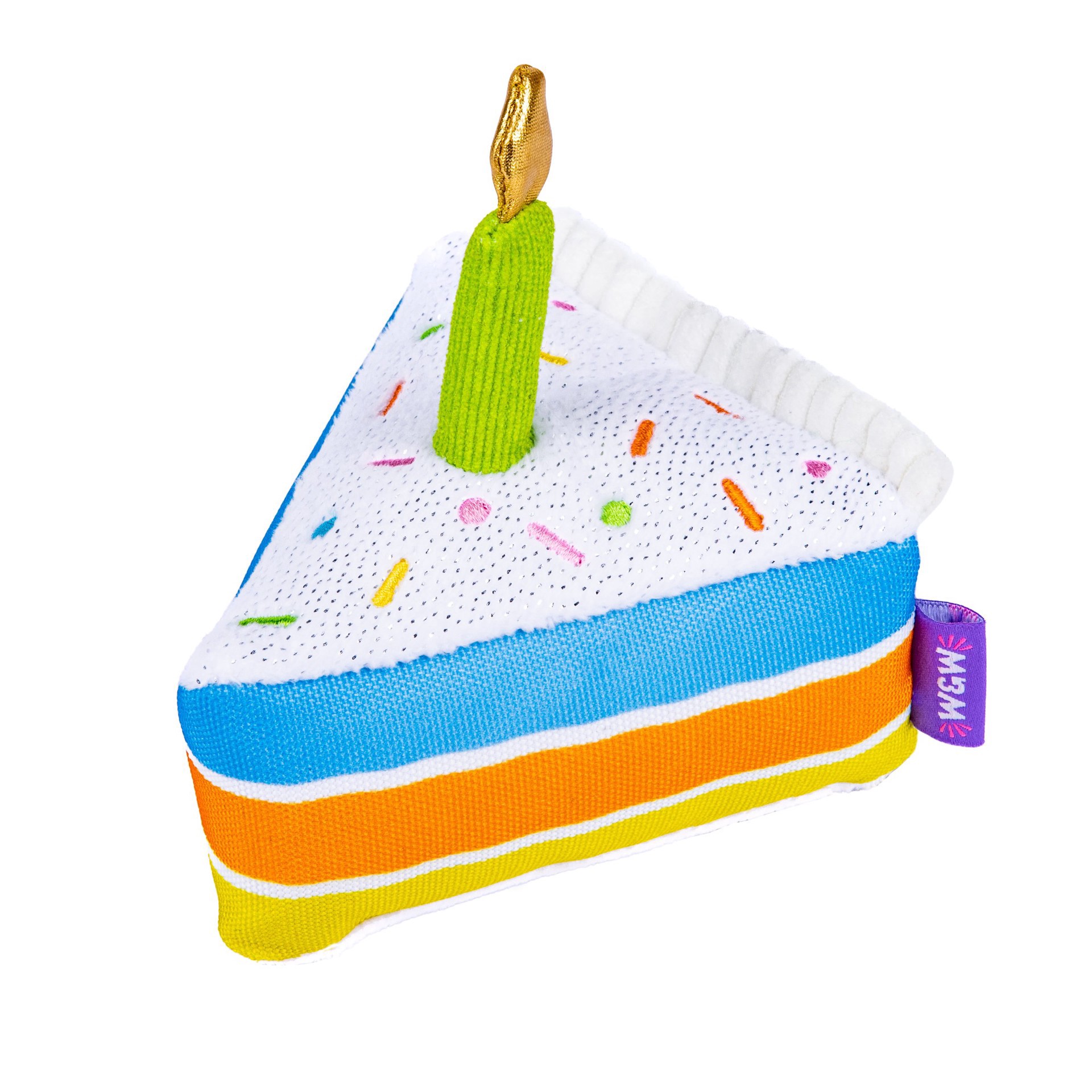 slide 1 of 1, Woof & Whiskers Cake Slice Dog Toy, 1 ct