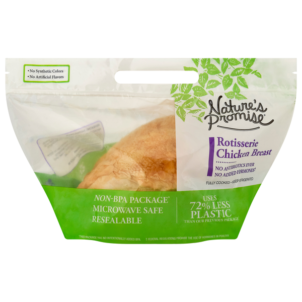 slide 1 of 1, Nature's Promise Rotisserie Chicken Breast (Hot Avail. 12pm - 8pm), 28 oz