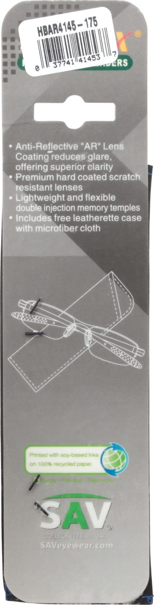 slide 5 of 9, Sportex Performance Readers +1.75 Eyeglasses 1 ea Card, 1 ct