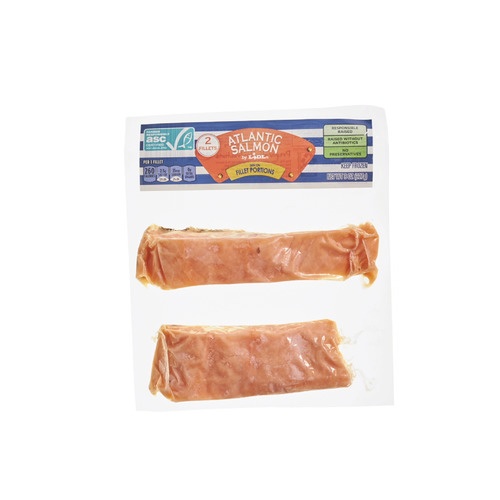 slide 1 of 1, Lidl frozen Atlantic salmon fillet portions, skin on, 2 ct; 4 oz