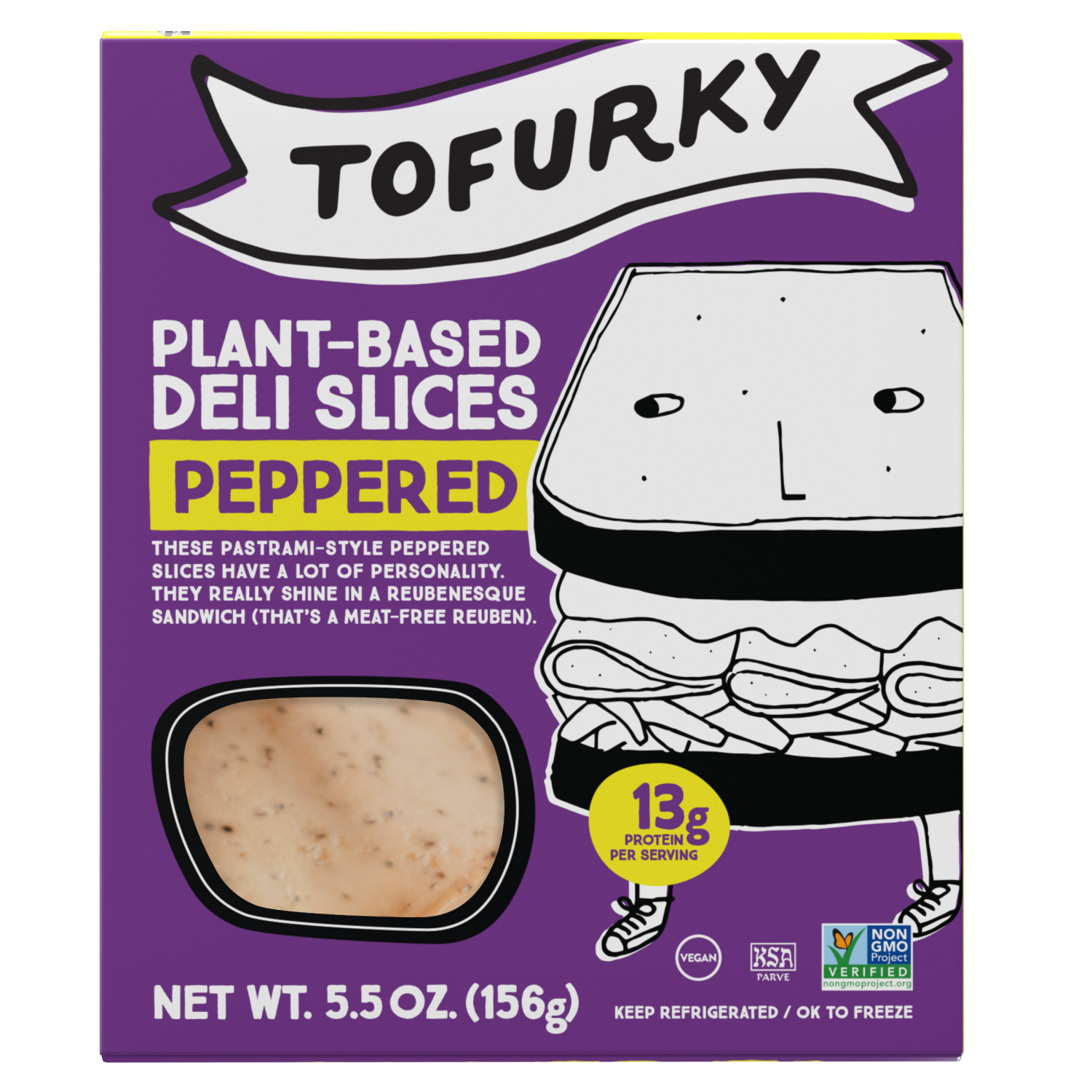 slide 1 of 1, Tofurky Peppered Deli, 5.5 oz
