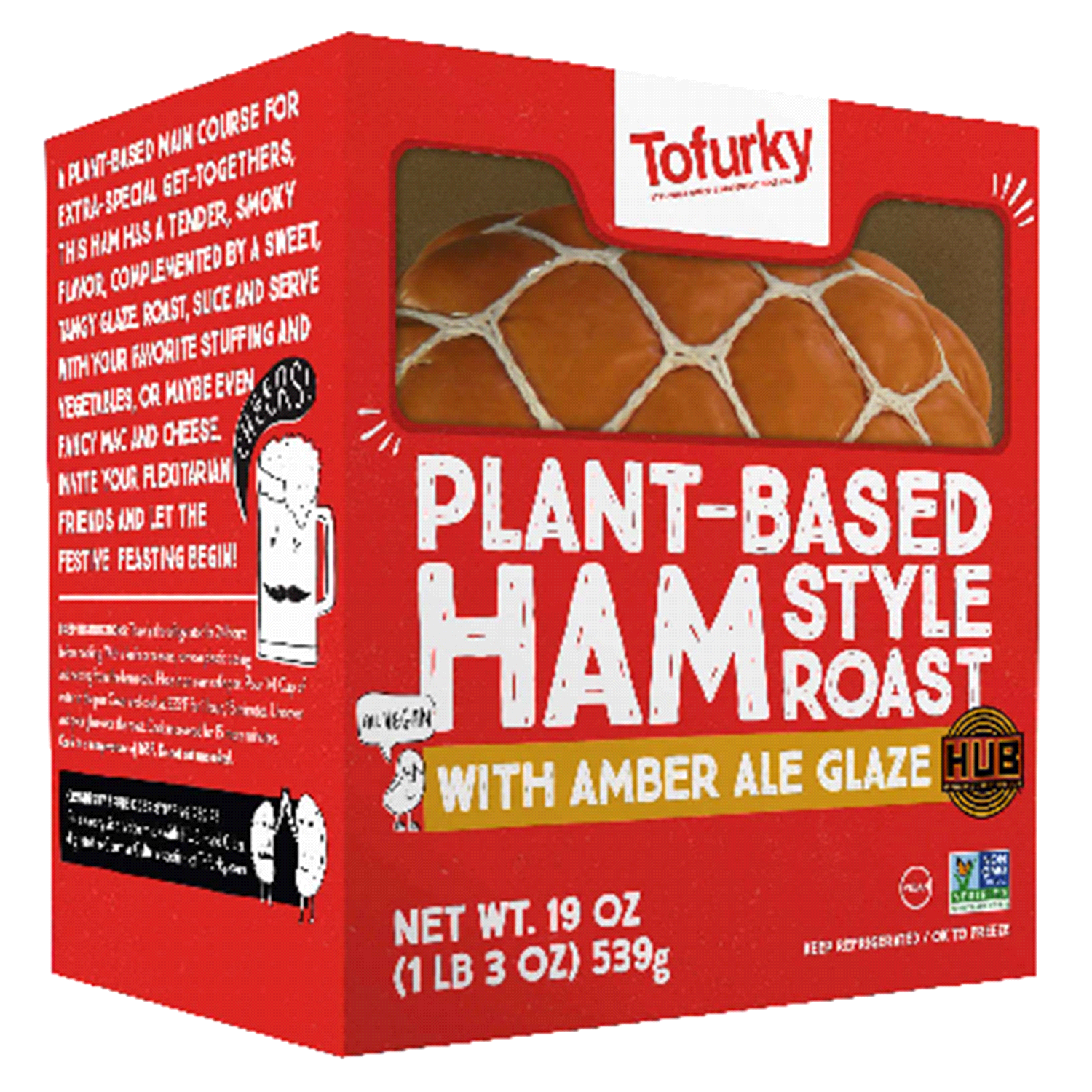 slide 1 of 1, Tofurky Plant - Based Ham Style Roast with Amber Ale Glaze (Fresh), 19 oz