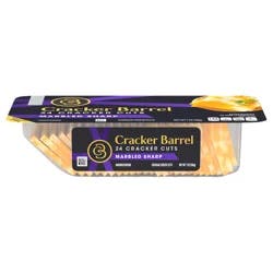 Cracker Barrel Cracker Cuts Marbled Sharp Cheddar Cheese Slices, 24 ct Tray