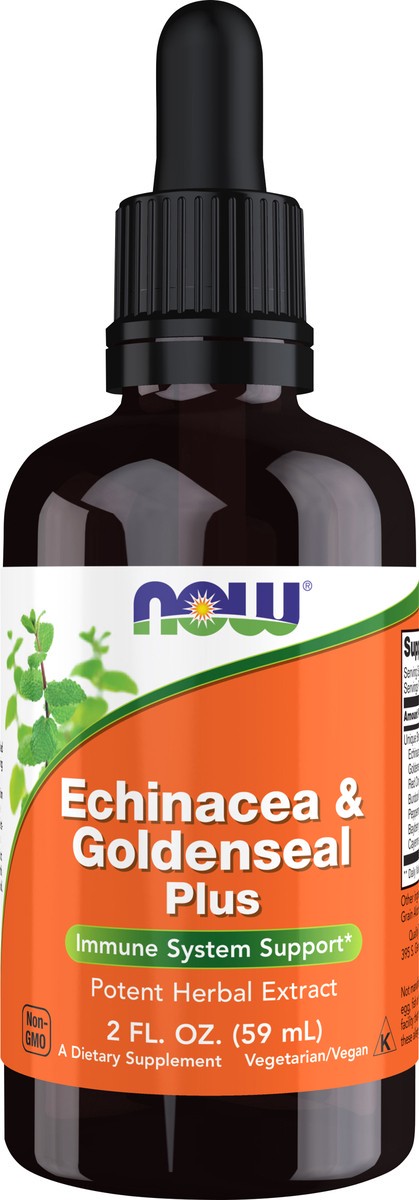 slide 6 of 8, NOW Echinacea & Goldenseal Plus - 2 oz., 2 fl oz