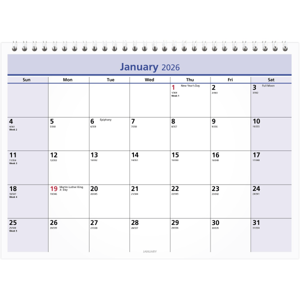 slide 4 of 10, AT-A-GLANCE® QuickNotes® 2026 Monthly Desk Wall Calendar, Small, 11"" x 8"", 1 ct