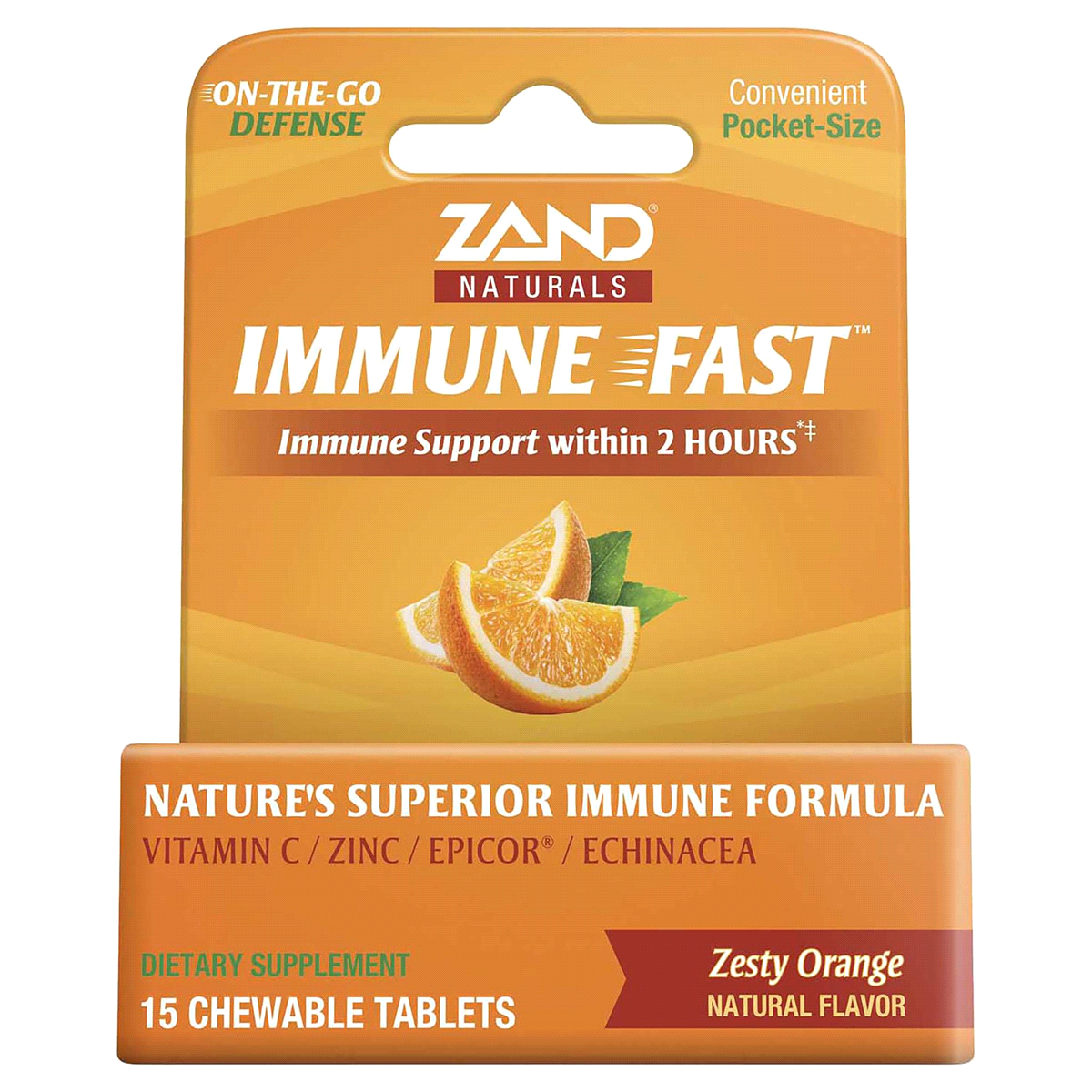 slide 1 of 5, ZAND Immune Fast Orange, 15 ct