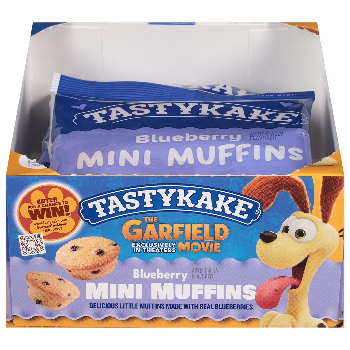 slide 1 of 1, Tastykake Blueberry Muffins Mini 5 - 1.6 oz Packages, 5 ct