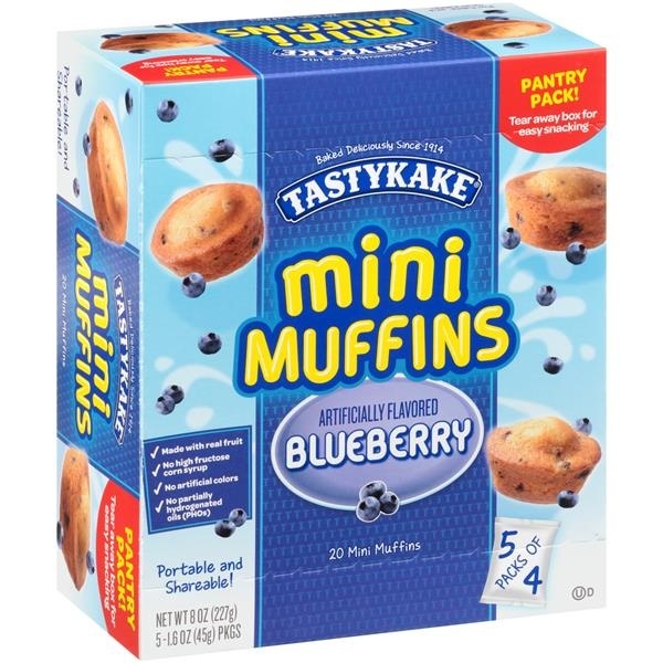 slide 1 of 1, Tastykake Blueberry Mini Muffins, 5 ct