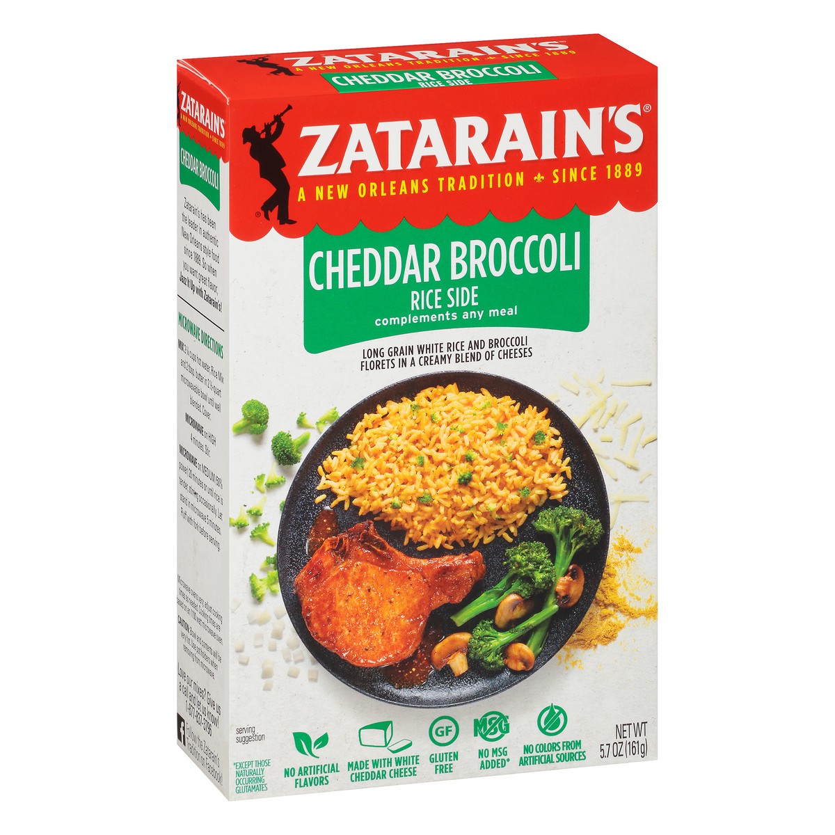 slide 2 of 10, Zatarain's Cheddar Broccoli Rice Mix 5.7 oz. Box, 5.7 oz