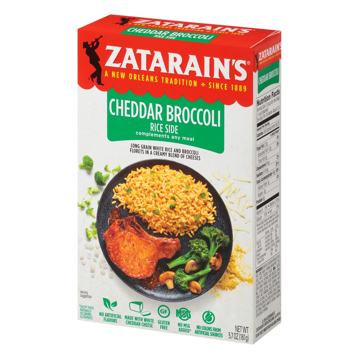 slide 3 of 10, Zatarain's Cheddar Broccoli Rice Mix 5.7 oz. Box, 5.7 oz