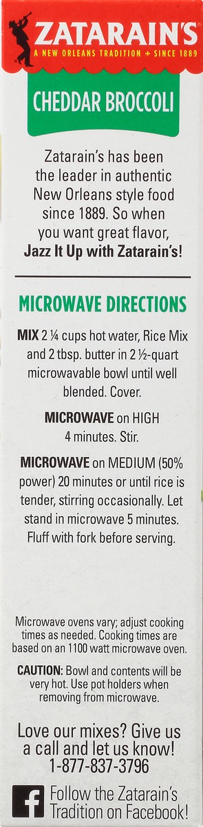 slide 7 of 10, Zatarain's Cheddar Broccoli Rice Mix 5.7 oz. Box, 5.7 oz