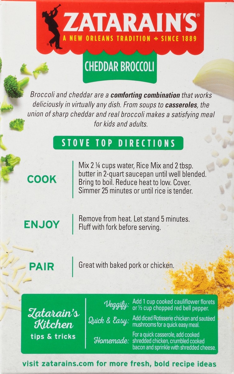 slide 10 of 10, Zatarain's Cheddar Broccoli Rice Mix 5.7 oz. Box, 5.7 oz