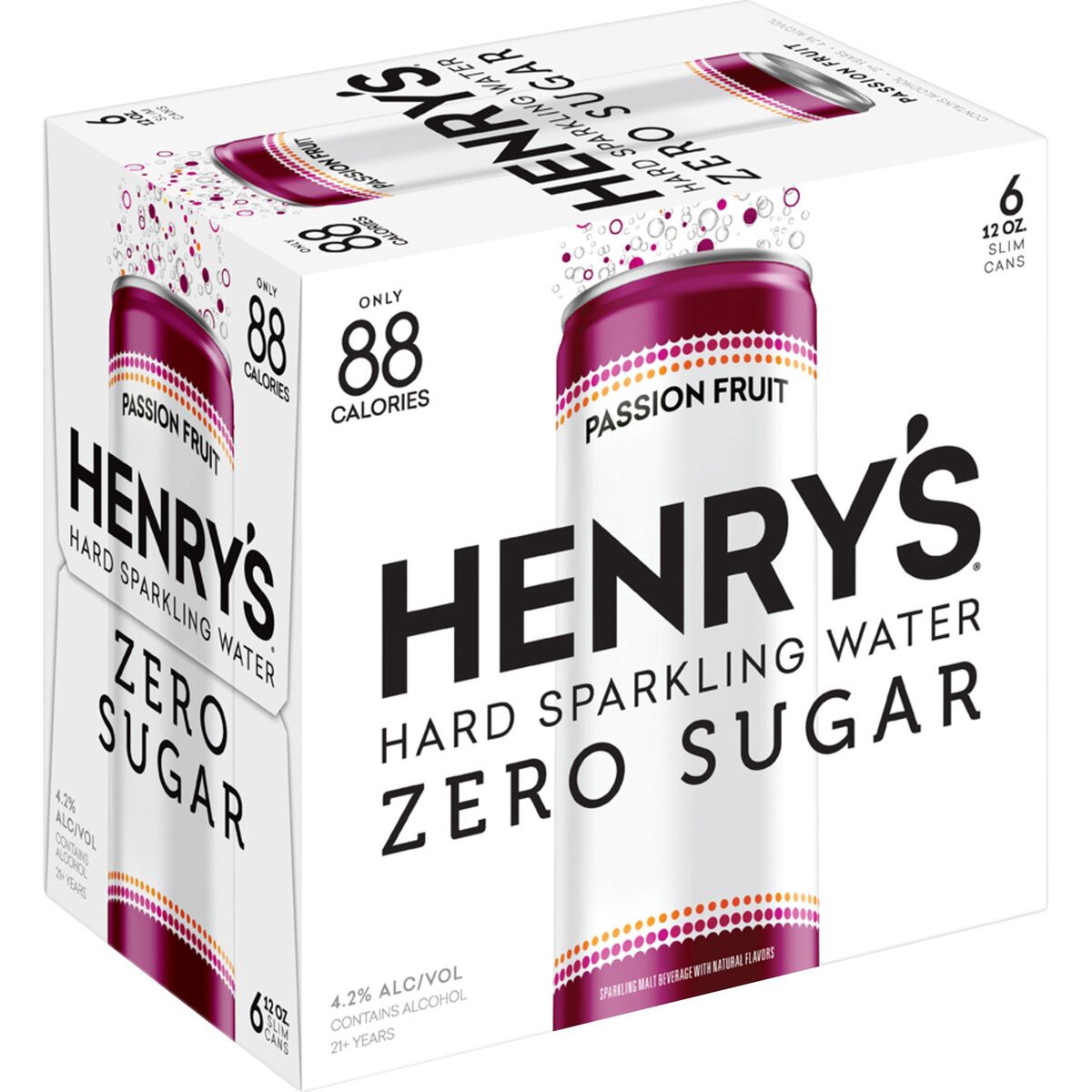 slide 2 of 3, Henry's Henry 's Passion Fruit Hard Sparklng 6Pk, 6 ct; 12 oz