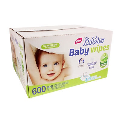 slide 1 of 1, H-E-B KubbiesUnscented Baby Wipes, 600 ct