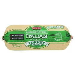 H-E-B Premium Turkey Breakfast Sausage - Italian-Style