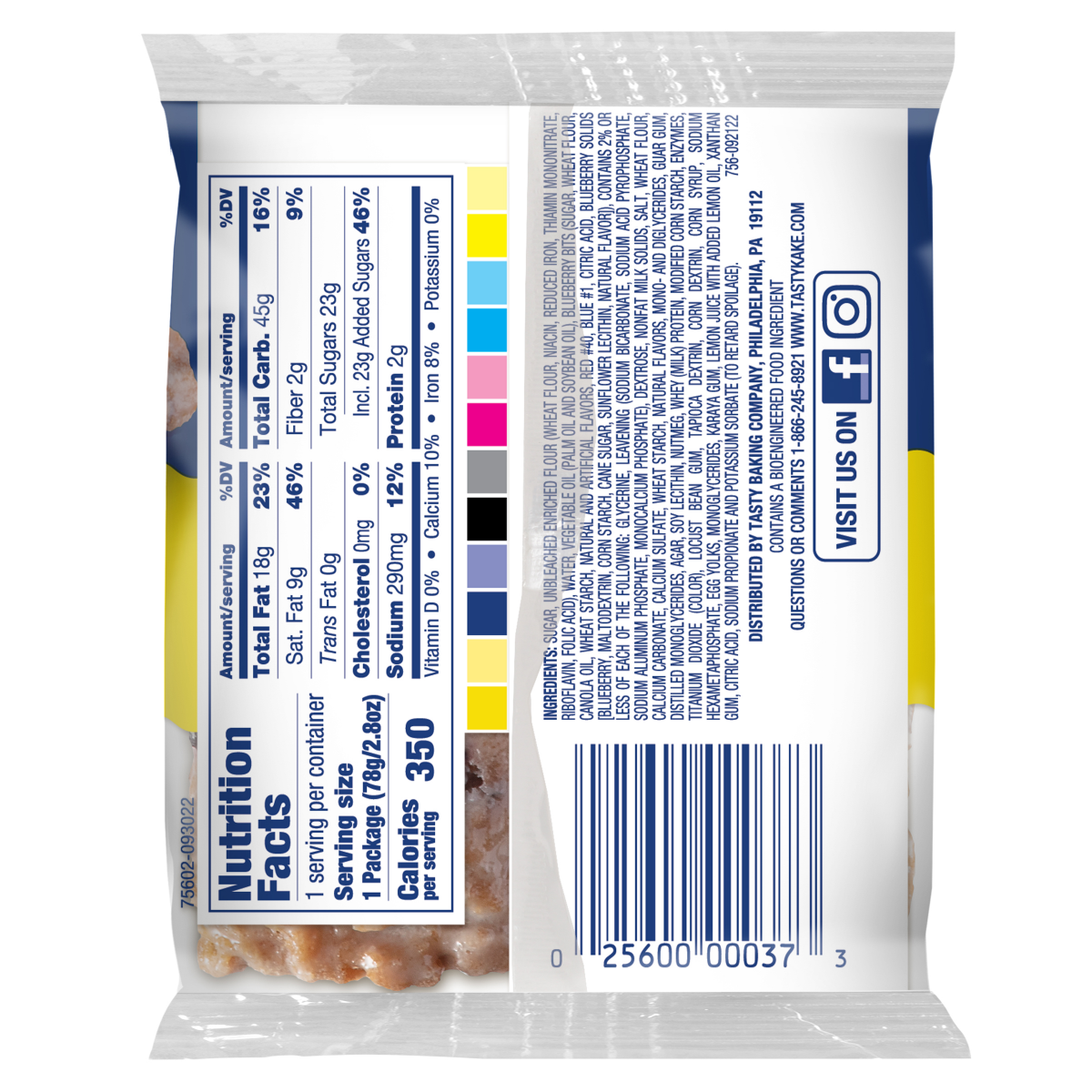 slide 2 of 2, Tastykake Glazed Lemon Blueberry Dipp'n Sticks 2 ea, 2 ct