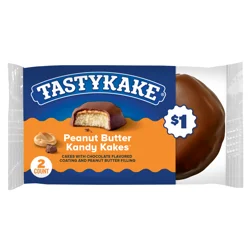 Tastykake Peanut Butter Kandy Kakes, Chocolate and Peanut Butter Snack Cakes- 2 ct