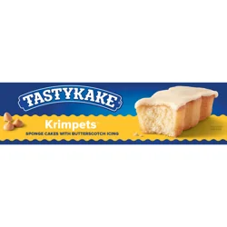 Tastykake Butterscotch Krimpets, 12 Count, 6 Packs of 2 Sponge Cakes with Butterscotch Icing