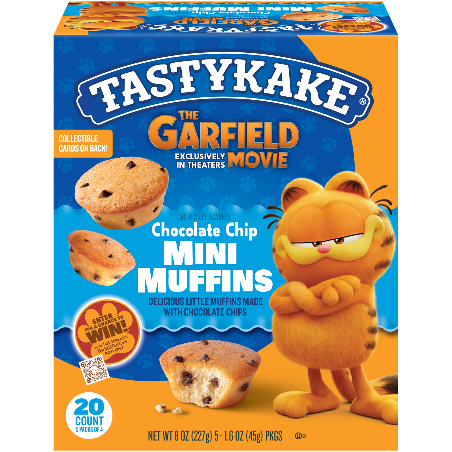slide 1 of 1, Tastykake Chocolate Chip Mini Muffins, Portable, Chocolate Chip Flavored Muffins, 5 Pouches per Box, 5 ct
