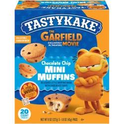 Tastykake Chocolate Chip Mini Muffins, Portable, Chocolate Chip Flavored Muffins, 5 Pouches per Box