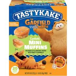 Tastykake Confetti Cake Mini Muffins, Portable and Shareable, Confetti Muffins, 5 Pouches per Box - 5 ct