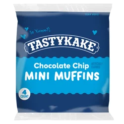 Tastykake Blueberry Flavored Mini Muffins, Portable and Shareable, Blueberry Muffins, 1.6 oz, 4 Count