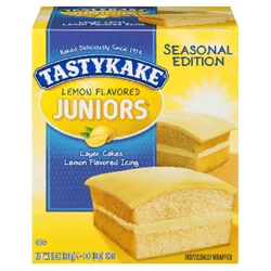 Tastykake Lemon Juniors, Lemon Flavored Iced Cakes, 12 oz, 4 Count