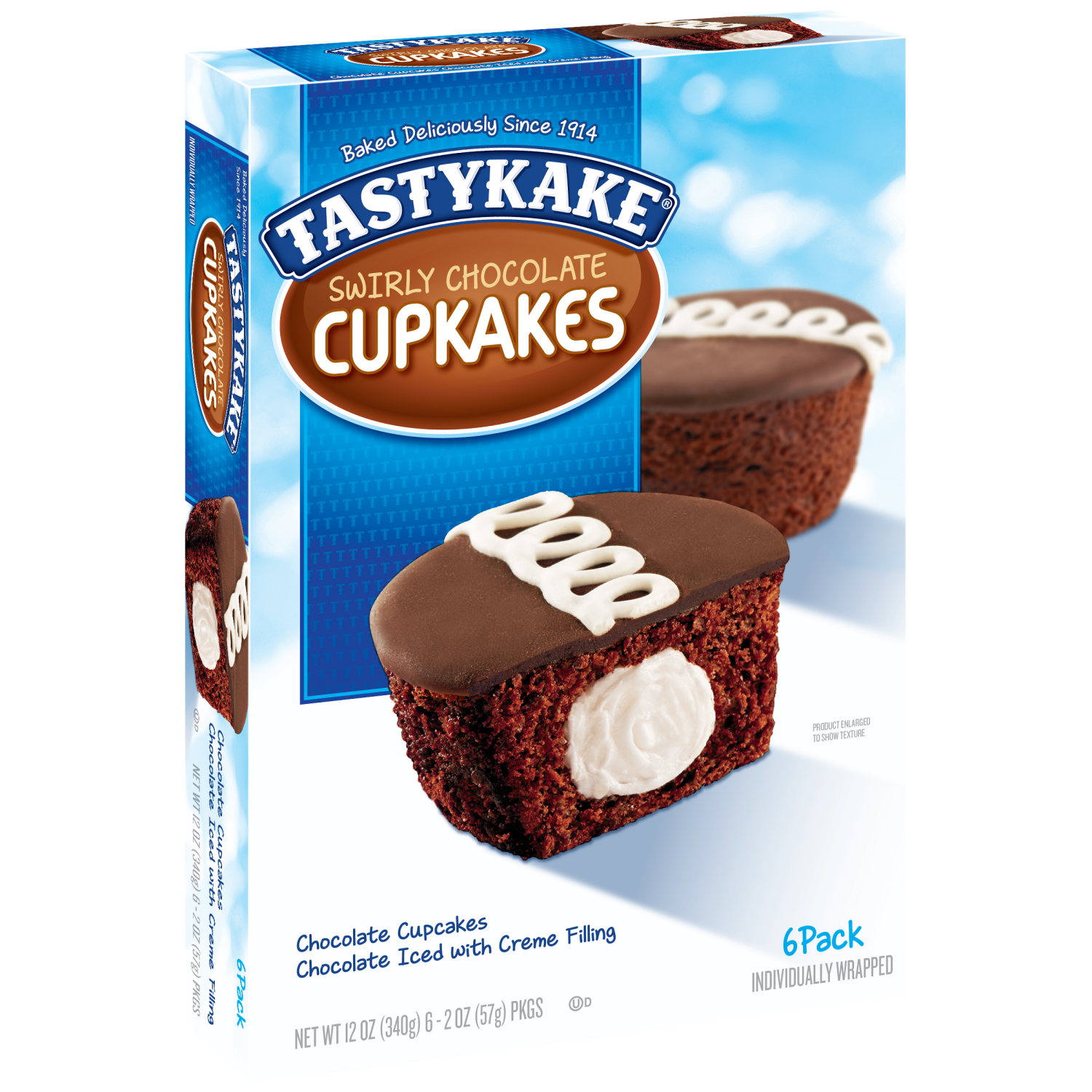 slide 4 of 4, Tastykake Swirly Chocolate Cupkakes - 6 ct, 6 ct