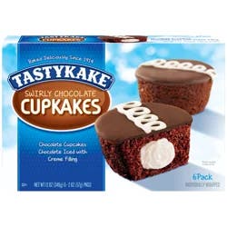 Tastykake Swirly Chocolate Cupkakes - 6 ct