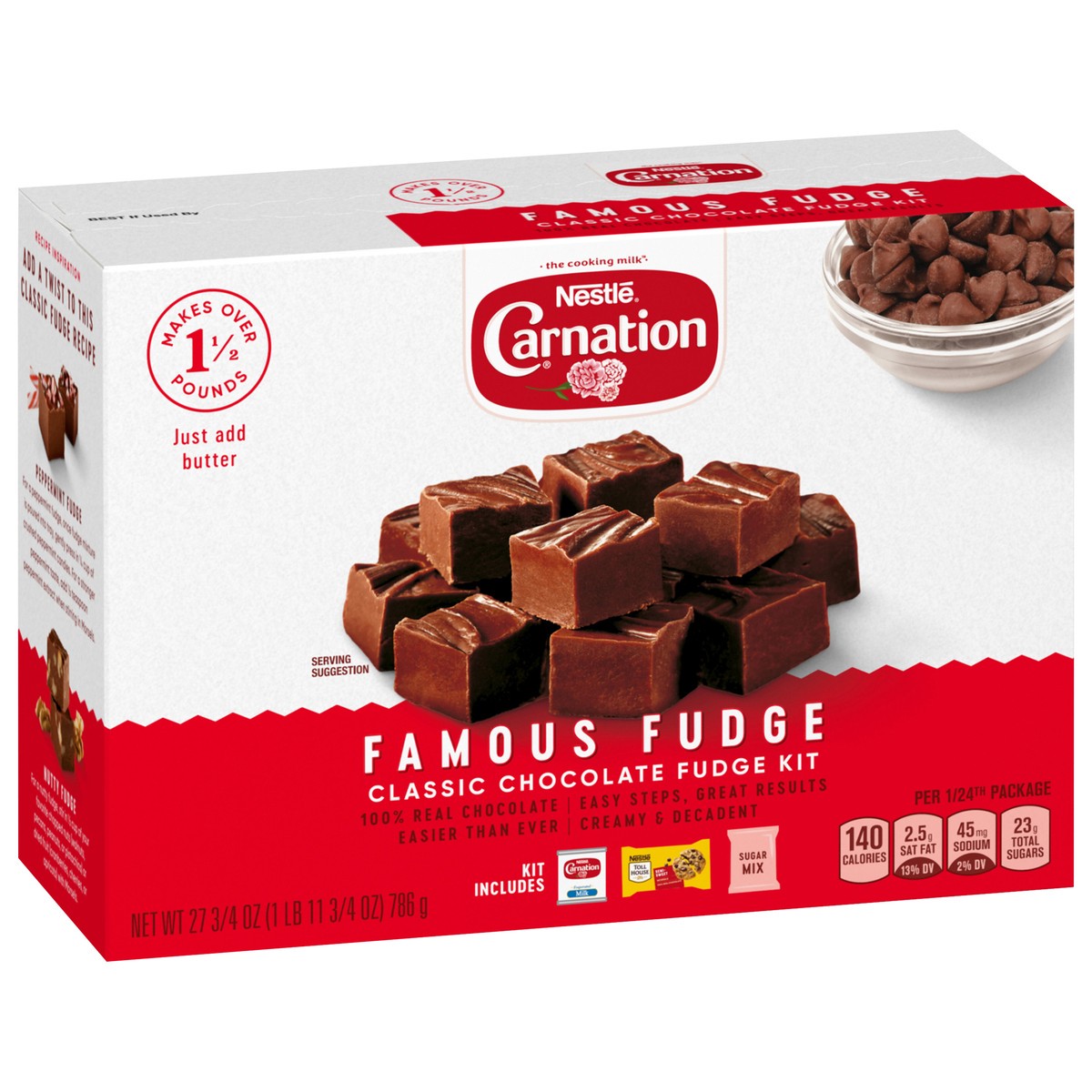 slide 2 of 9, CARNATION Famous Fudge Kit Without Marshmellows - 27.75 oz, 27.75 oz