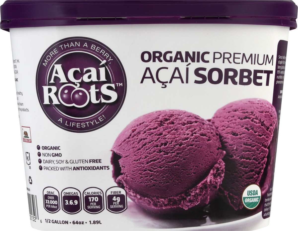 slide 5 of 13, Acai Roots Organic Premium Acai Sorbet 0.5 gal, 1/2 gal