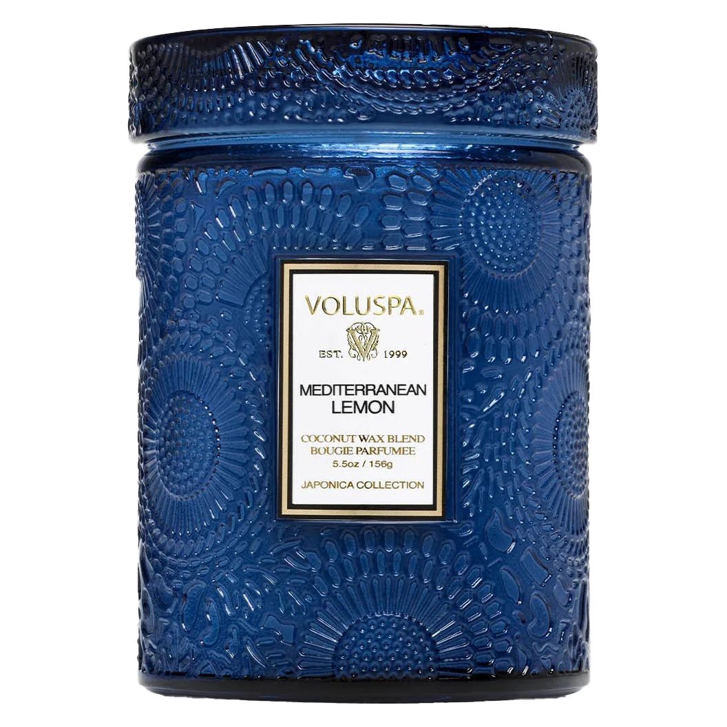 slide 1 of 1, Voluspa Mediterranean Lemon Small Jar Candle, 5.5 oz
