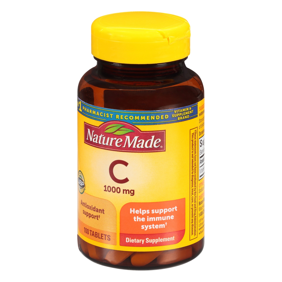 slide 3 of 9, Nature Made Vitamin C 1000mg Immune System Supplement Tablets - 100ct, 